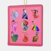 Dancing Rainbow Princesses populär rosa Keramikornament (Links)