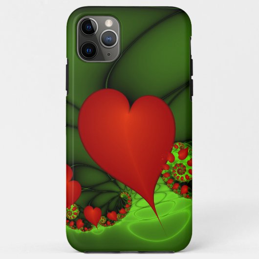 Dancing Red Hearts Modernes Abstraktes Fraktal Kun Case-Mate iPhone Hülle (Rückseite)