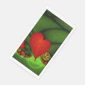 Dancing Red Hearts Modernes Abstraktes Fraktal Kun Serviette (Ecke)