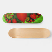 Dancing Red Hearts Modernes Abstraktes Fraktal Kun Skateboard (Horizontal)
