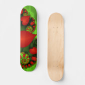 Dancing Red Hearts Modernes Abstraktes Fraktal Kun Skateboard (Vorderseite)