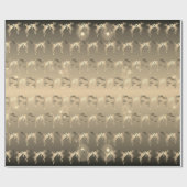 Dancing Reindeer Bale Bronze Geschenkpapier (Flach)