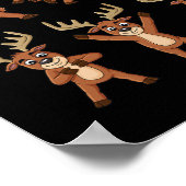 Dancing Reindeer Dance Challenge Weihnachtsmänner Poster (Ecke)