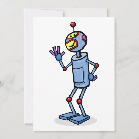 Dancing Robot Einladungen (Vorderseite)