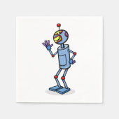 Dancing Robot Paper Napkins Serviette (Vorderseite)