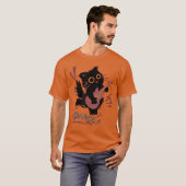 Dancing Rock Cat Electric Guitar Funny Cat Music B T-Shirt (Vorne ganz)