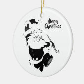 "DANCING SANTA" CHRISTMAS ORNANAS KERAMIK ORNAMENT (Links)