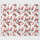 "Dancing Santa"-Umschlagpapier Geschenkpapier (Flach)
