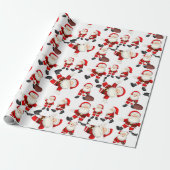 "Dancing Santa"-Umschlagpapier Geschenkpapier (Ungerollt)