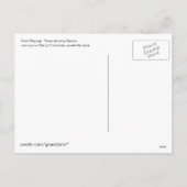 Dancing Santas Postcard Feiertagspostkarte (Rückseite)