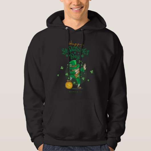 Dancing Shamrock Ireland Vintage distressed green Hoodie (Vorderseite)