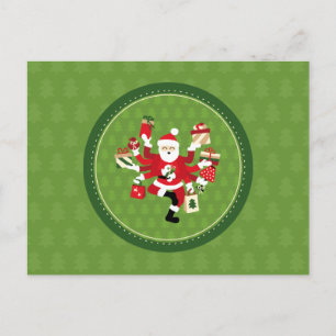 Dancing Shiva Claus Postkarte
