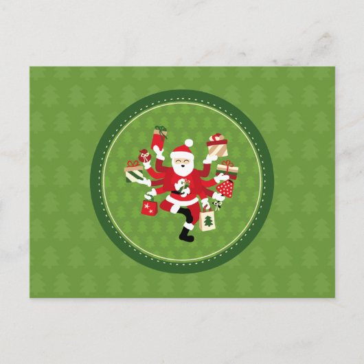 Dancing Shiva Claus Postkarte (Vorderseite)