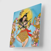 Dancing Shiva Clock Quadratische Wanduhr (Winkel)