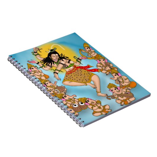 Dancing Shiva Notebook Notizblock (Rechte Seite)