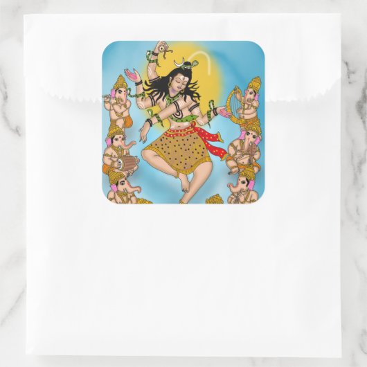 Dancing Shiva Sticker (Tasche)