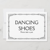 "Dancing Shoes" Art Deco Style Hochzeitszeichen Einladung (Vorderseite)