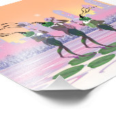 Dancing Singing Party Frogs Fotodruck (Ecke)