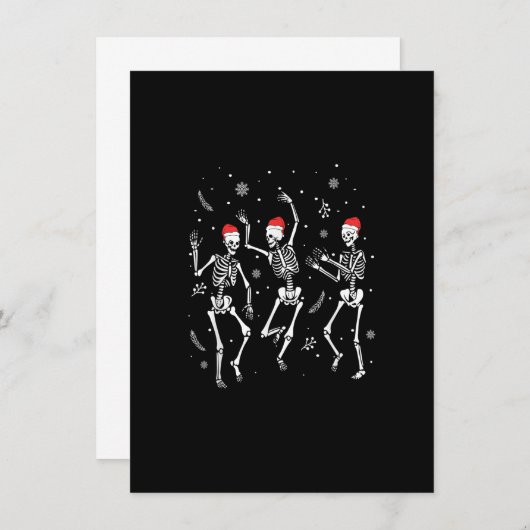 Dancing Skeleton Christmas 2021 Spooky Funny Chris Einladung (Vorne/Hinten)