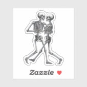 Dancing Skeleton Couple Aufkleber (Blatt)