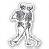 Dancing Skeleton Couple Aufkleber (Vorderseite)