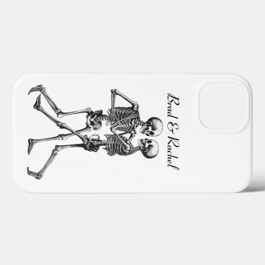 Dancing Skeleton Couple Personalisiert Phone Case (Rückseite (Horizontal))