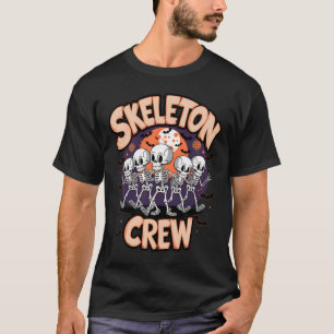 Dancing Skeleton Crew Halloween-Party Spaß Spooky  T-Shirt