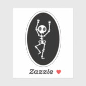 Dancing Skeleton Die Cut Sticker Decal (Blatt)