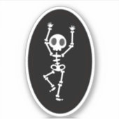 Dancing Skeleton Die Cut Sticker Decal (Vorderseite)