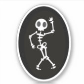 Dancing Skeleton Die Cut Sticker Decal (Vorderseite)