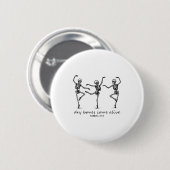 Dancing Skeleton Dry Bones Come Alive Christian Ha Button (Vorne & Hinten)