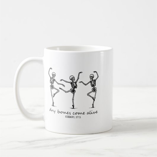Dancing Skeleton Dry Bones Come Alive Christian Ha Kaffeetasse (Links)