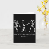 Dancing Skeleton Dry Bones Come Alive Christian Ha Karte (Gelbe Blume)