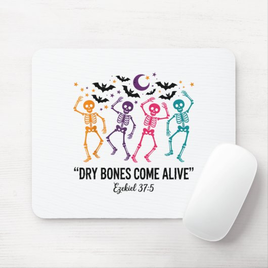 Dancing Skeleton Dry Bones Come Alive Christian Ha Mousepad (Mit Mouse)