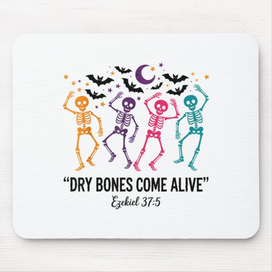 Dancing Skeleton Dry Bones Come Alive Christian Ha Mousepad (Vorne)