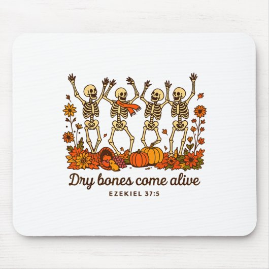 Dancing Skeleton Dry Bones Come Alive Christian Ha Mousepad (Vorne)
