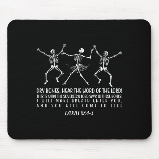 Dancing Skeleton Dry Bones Come Alive Christian Ha Mousepad (Vorne)