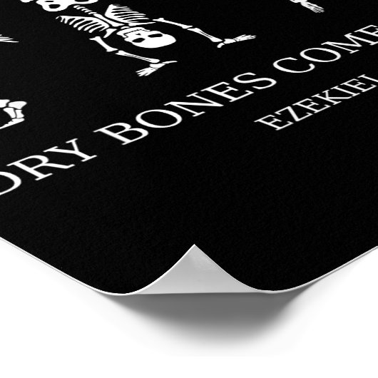 Dancing Skeleton Dry Bones Come Alive Christian Ha Poster (Ecke)