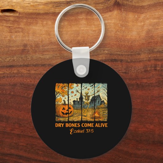 Dancing Skeleton Dry Bones Come Alive Christian Ha Schlüsselanhänger (Vorderseite)