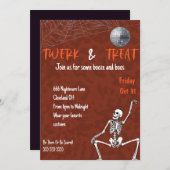 Dancing Skeleton Erwachsene Halloween-Party Einladung (Vorne/Hinten)