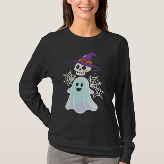 Dancing Skeleton Funny Halloween Skull T - Shirt (Vorderseite)