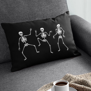 Dancing Skeleton Funny Spooky Halloween Jahreszeit Lendenkissen