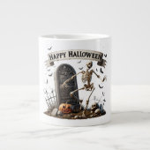Dancing Skeleton Halloween Design Jumbo-Tasse (Vorderseite)