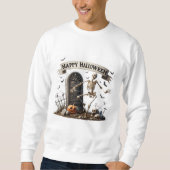 Dancing Skeleton Halloween Design Sweatshirt (Vorderseite)