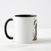 Dancing Skeleton Halloween Design Tasse (Links)