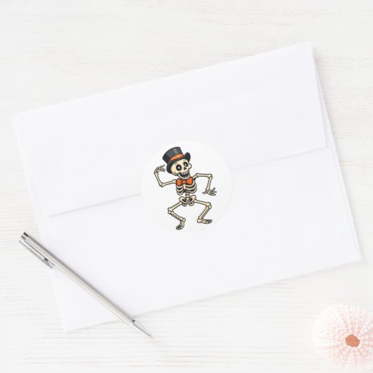 Dancing Skeleton Halloween Sticker  (Umschlag)