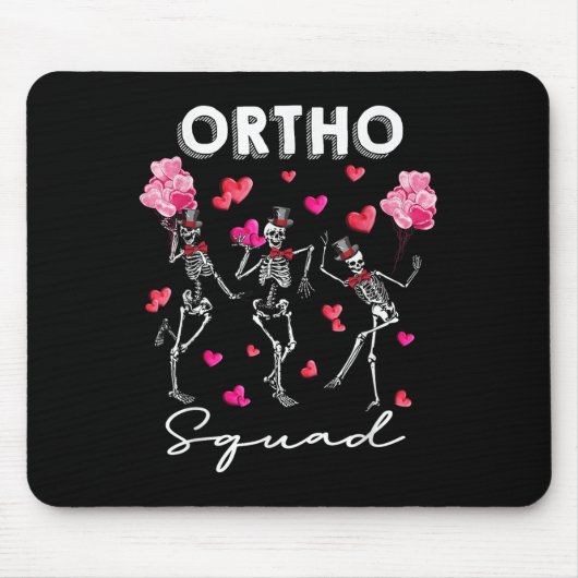 Dancing Skeleton Ortho Squad Orthopädische Valenti Mousepad (Vorne)