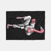 Dancing Skeleton Pumpkin Halloween Fleecedecke (Vorderseite (Horizontal))