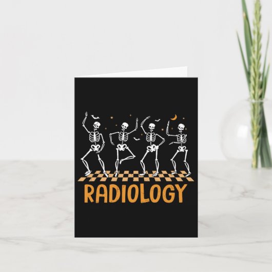 Dancing Skeleton Radiology Technician Xray Tech Ha Karte (Vorderseite)