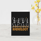 Dancing Skeleton Radiology Technician Xray Tech Ha Karte (Gelbe Blume)